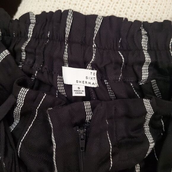 Ten Sixty Sherman Paperbag Tie Waist Pants - size Small in Black - Picture 13 of 15